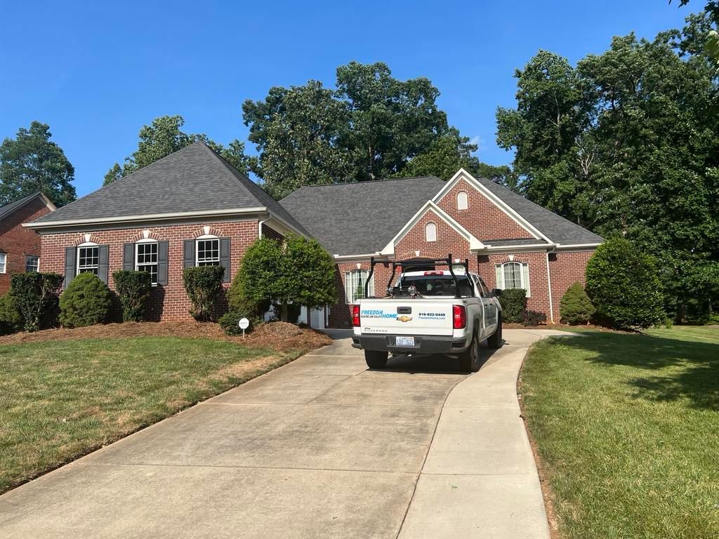 Freedom Home roofing crew at work in NC
